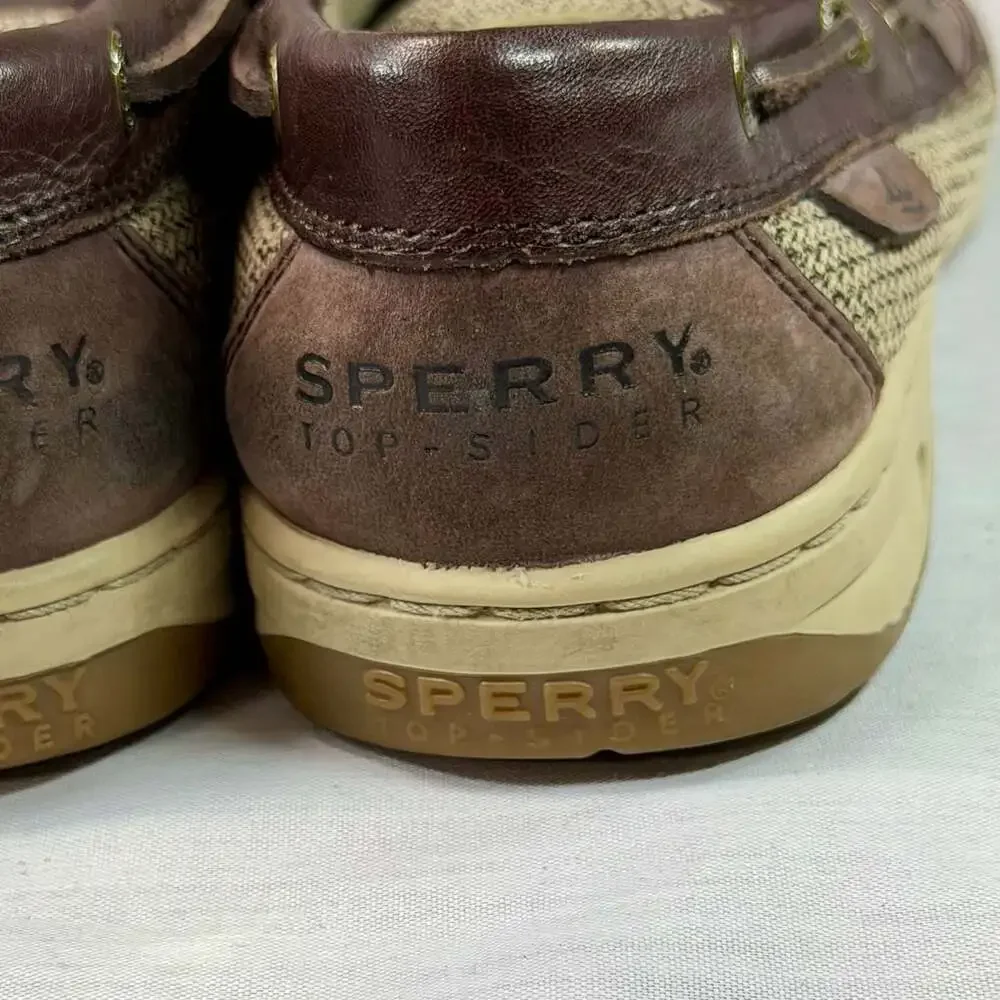 Sperry Top-Sider Bluefish Brown Leather Mesh Boat Shoes